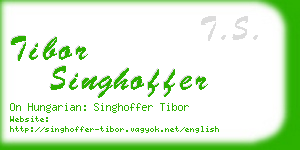 tibor singhoffer business card